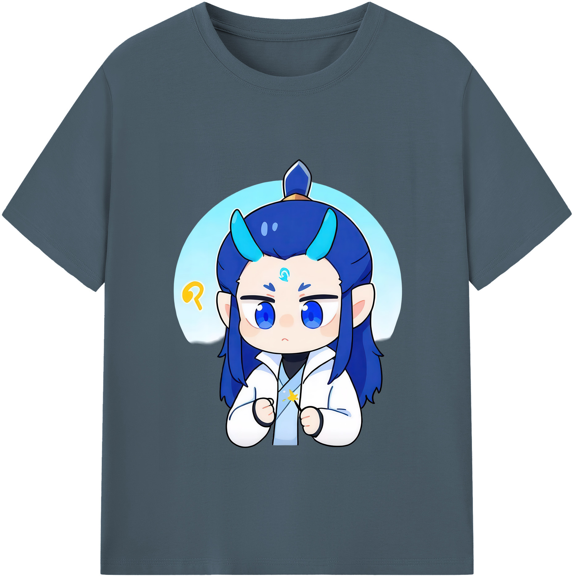 （画像用） Ne Zha 2 ナタ 魔童の大暴れ 綿100％半袖Tシャツ（フロントプリント）